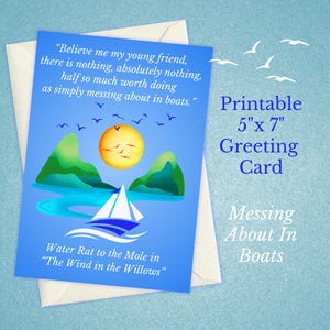 Wind in de wilgen, inspirerende wenskaart, inspirerende notitiekaart, afdrukbaar briefpapier, schrijfkaart, aanmoedigingskaart, download