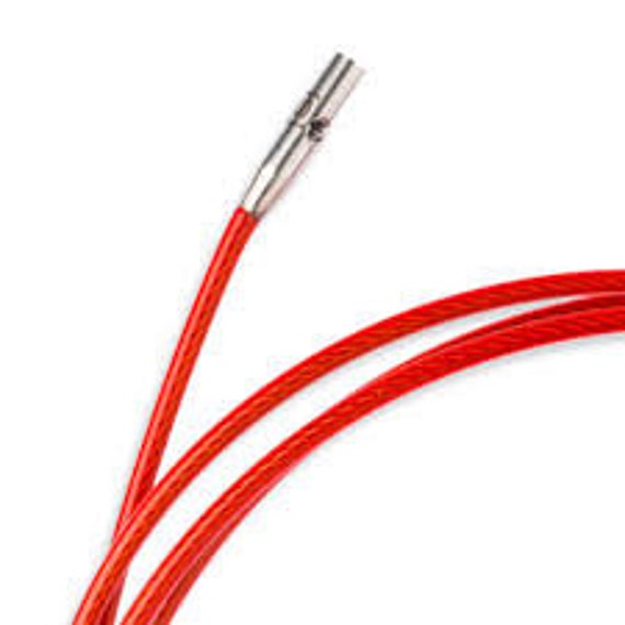 SET OF 6-chiaogoo Twist Red Large Cables Chiaogoo Interchangeable Cords  Chiaogoo Twist Red Cable Complete Set W/ Bonus Pouch 