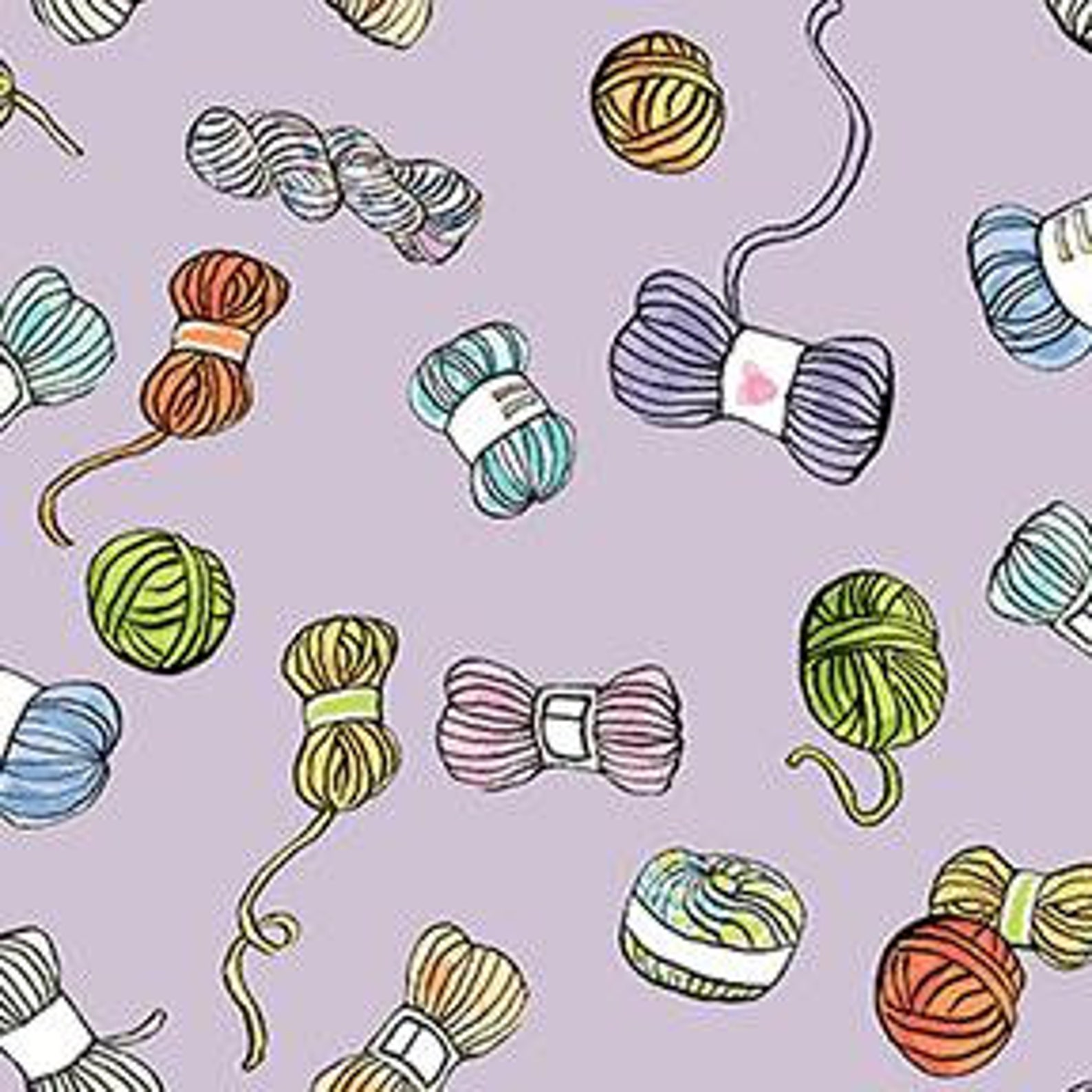 Having a Ball Y3189 26 Yarn Ball Fabric by Clothworks New Etsy