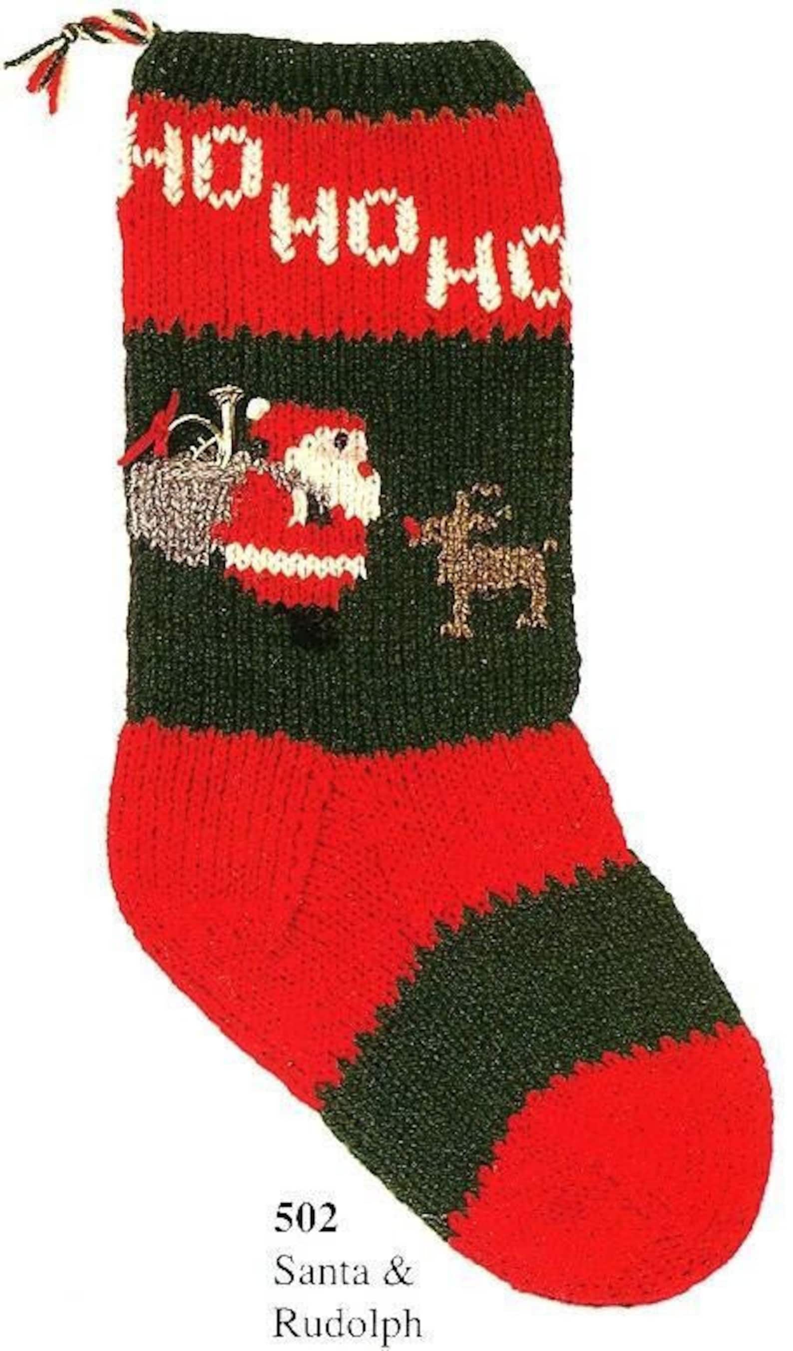 Christmas Classic Stocking Kit Knitting Pattern Yarn Etsy