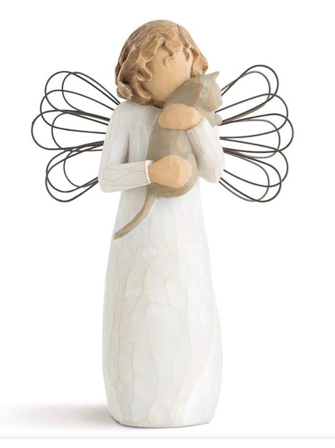 Vintage Willow Tree Demdaco with Affection Angel Figurine With Cat 2003