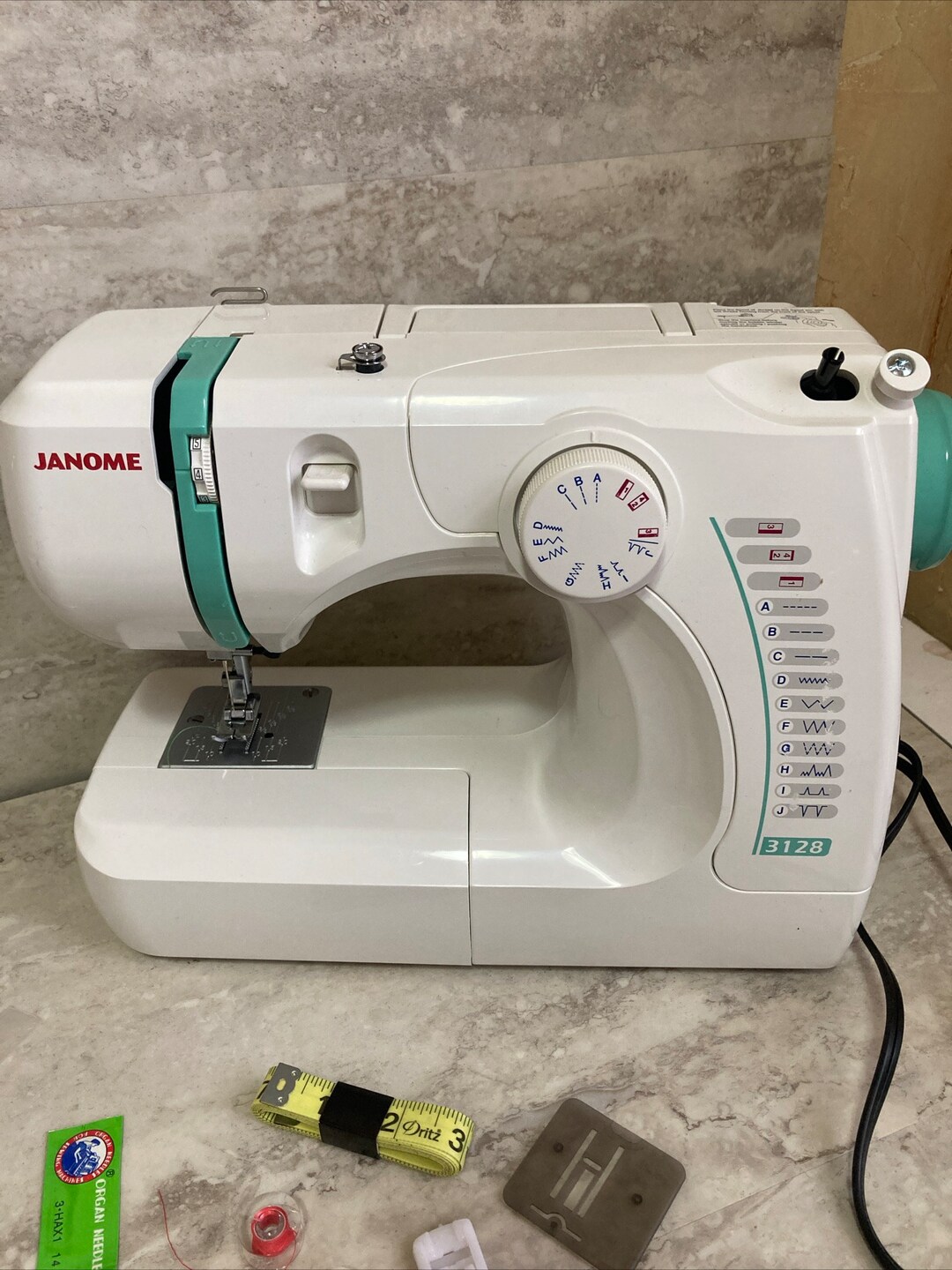 Janome Sewing Machine Model 3128 Compact , Mini, With Extras Barely