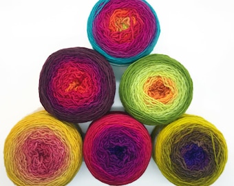 FREIA SPORT Ombre Yarn- 217 yds/ Hand Dyed in U.S. 100% Wool- Pick Your Color!