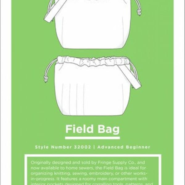 Field Bag By Grainline Studios and Fringe Supply Company- SEWING PATTERN- AWESOME Project Bag! New!