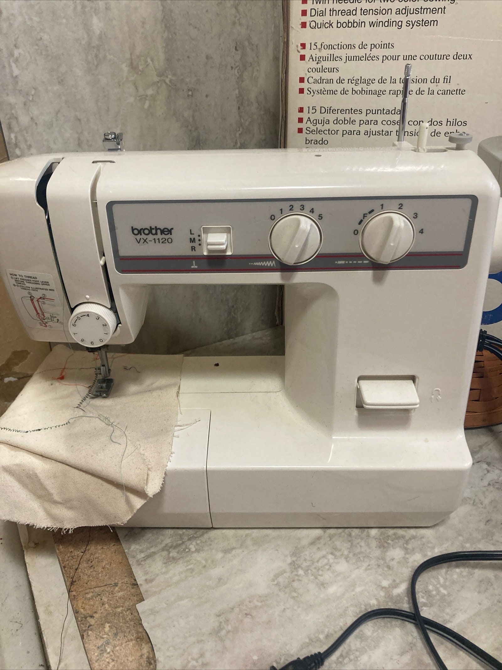 Brother VX-1120 Sewing Machine W/ Pedal, Cord, & More! Huge Lot