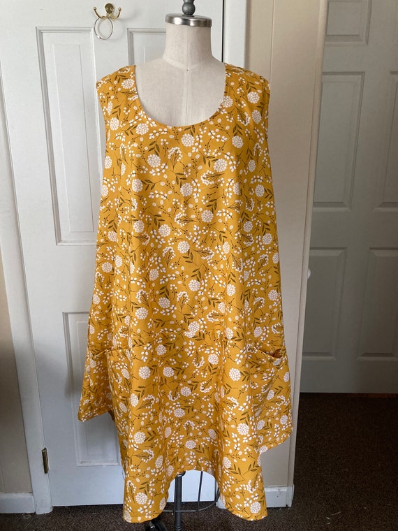 Cara Tunic With Pockets Sz X Large, Cotton- Lagenlook Jumper