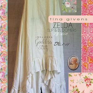 Zelda Slip & Bloomers TGP-A3124 Sewing Pattern by Tina Givens- Lagenlook Style! Includes Plus Sizing!