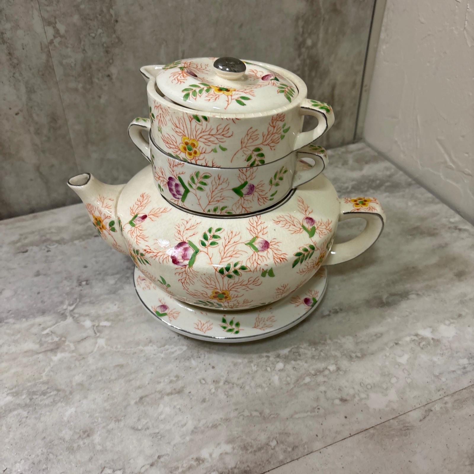 Mikori Ware Handpainted Made in Japan Stacking Teapot Creamer