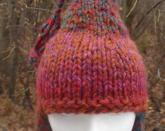 PIXIE EAR FLAP Hat Knitting Pattern  for Adult