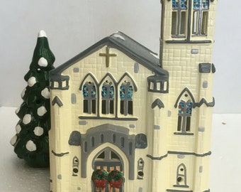 Department 56 Handpainted  - "Cathedral Church" - #5019-9  Retired, Vintage, Snow Village, Dept. 56, Rare 1980's!