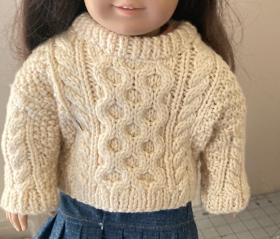 Irish Sweater Aran Pullover Knitting Kit for American Girl - Etsy
