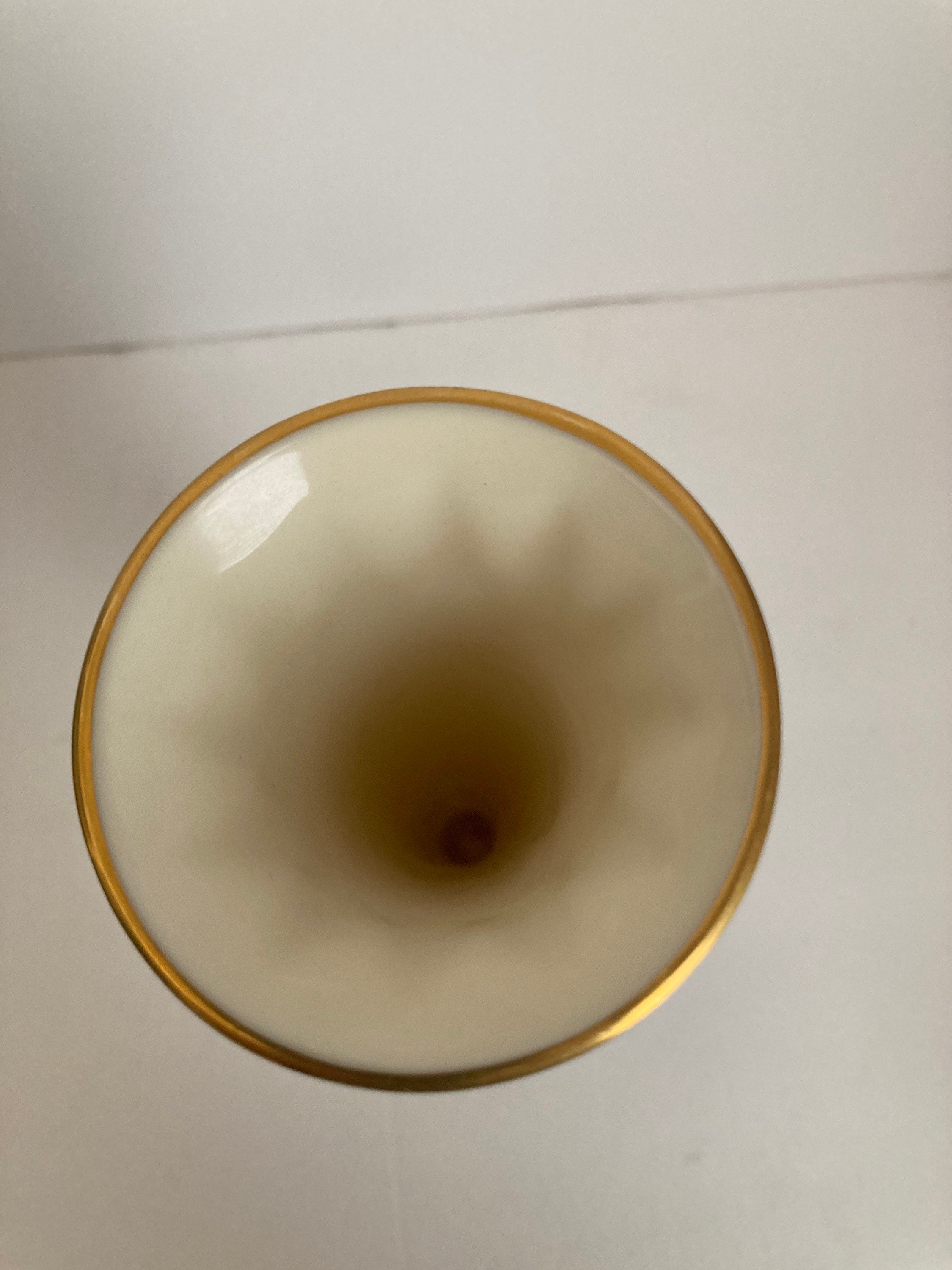 Vintage Lenox Tivoli Bud Vase 24K Gold Trim White Porcelain 9
