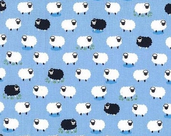 Following Ewe Sheep Fabric by Michael Miller- CX8369- Sold By The Yard- Cotton- RARE!