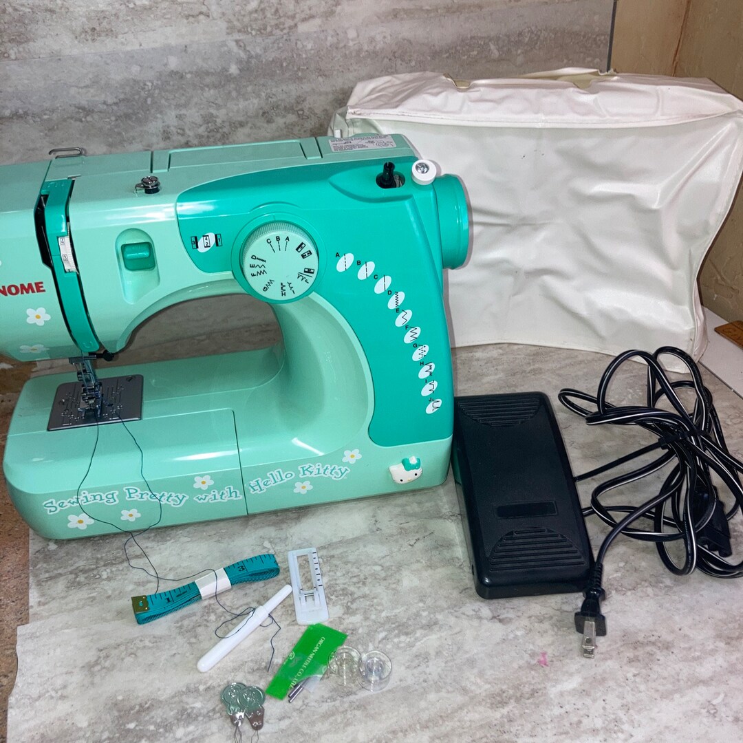Janome Hello Kitty Sewing Machine Model 11706 W/ Power Cord Etsy