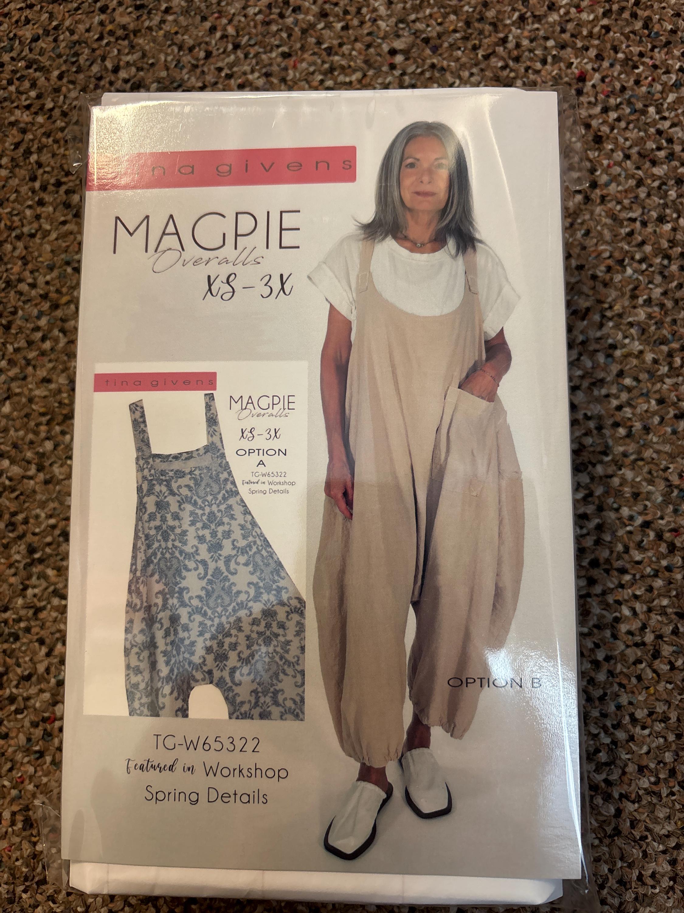 Magpie Overalls TG- W65322 by Tina Givens Lagenlook - Sewing 