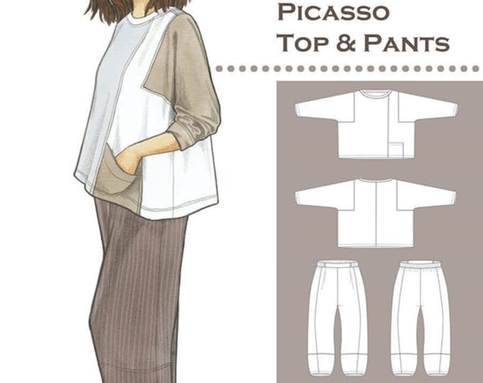 Picasso Top and Pants Sewing Pattern by the Sewing Includes