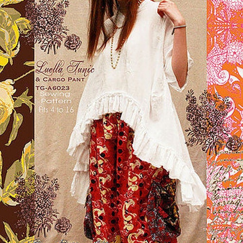 LUELLA Tunic & Cargo Pants TG-A6023 Sewing Pattern by Tina - Etsy