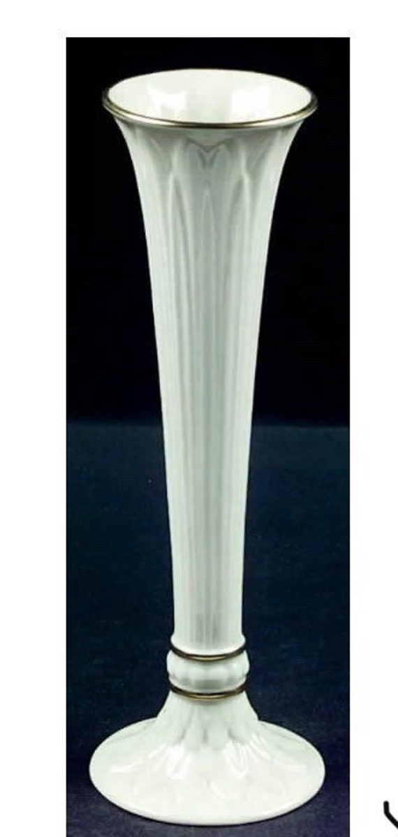 花瓶・フラワースタンド Lenox Tivoli Bud Vase 24K Gold Trim Vintage Lenox Tivoli Bud Vase 24K Gold Trim White Porcelain 9