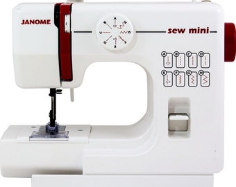 Janome Sew Mini Model 525 Electric Sewing Machine Small Compact, Lightweight 5 lbs Portable TESTED W/ Extras!