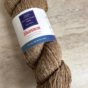 Atlantic Coast Yarns Shannon Cashmerino & Silk Dk Color 9763 Biscuit- Irish Tweed Yarn- Gorgeous! From Ireland- Cashmere, Merino and Silk!