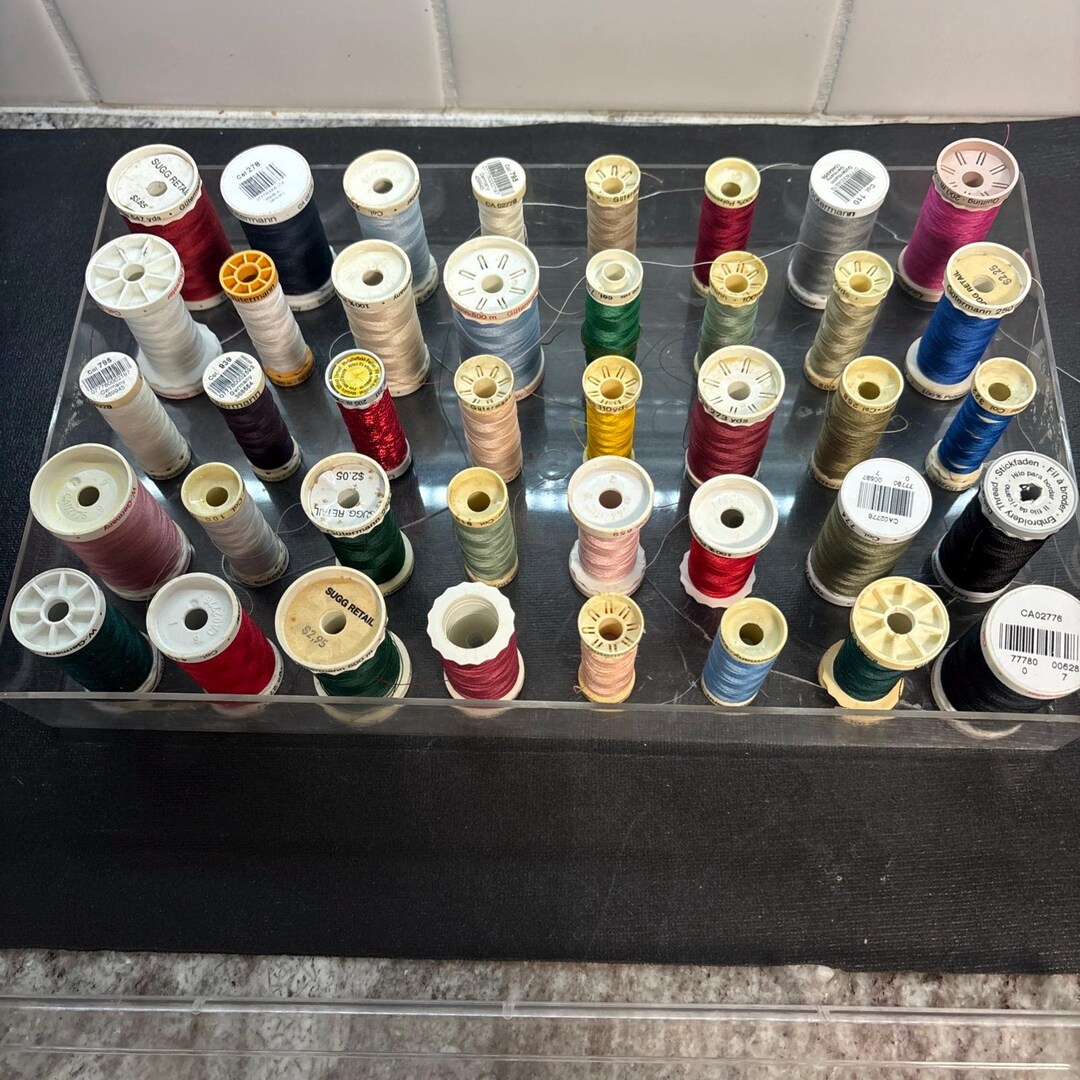Huge Lot of Guttermann Thread- 40 Spools- in Vintage Thread Case ...