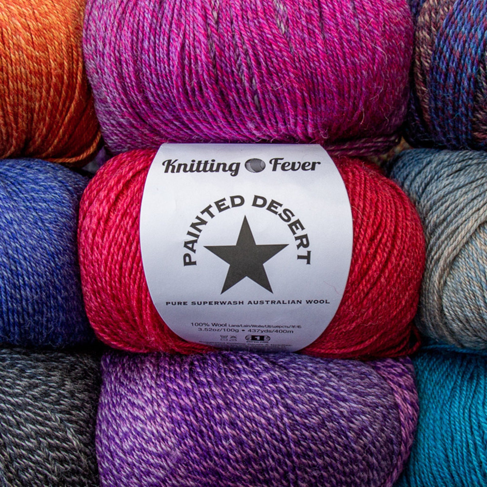 Painted Desert Yarn by Knitting Fever 100 Merino Wool Self Etsy