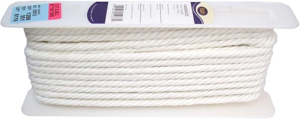 5 Yards of Wrights Cotton Filler Cord, Piping for Pillows, 12/32, Great for  Creating Your Own Matching Piping on Pillows and Upholstery 