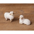 Primitive Country Farmhouse Folk Art Colonial Vintage, Antique  Look Wooly Sheep Figurines- Standing or Sitting