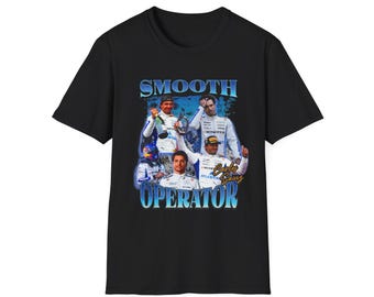 Camiseta unisex de Carlos Sainz Smooth Operator, ropa informal, regalo para aficionados a las carreras, camiseta de comedia, regalo de cumpleaños, ropa de automovilismo, camiseta cómoda.