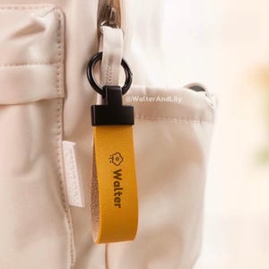 Étiquette de sac personnalisée | Étiquettes en bois double face en cuir | Enfants | Nom | École | Accessoires | Mignonne personnalisée | Sac à dos | Retour à l'école