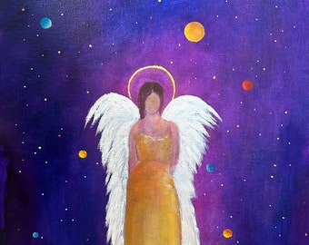 Soulmates Angel Art Print, Angel Gift, Spiritual Art, Angel, Home Decor, Wall Decor