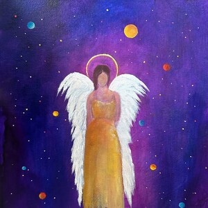 Soulmates Angel Fine Art Print Grußkarte, Engel Kunstdruck, Celestial Angel, Spiritual Religious Card, Blanko, Karte
