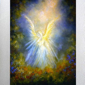 Carte ange gardien, cartes de voeux 5 x 7, carte vierge, ange gardien, papeterie, ange, spirituel, cartes d'art