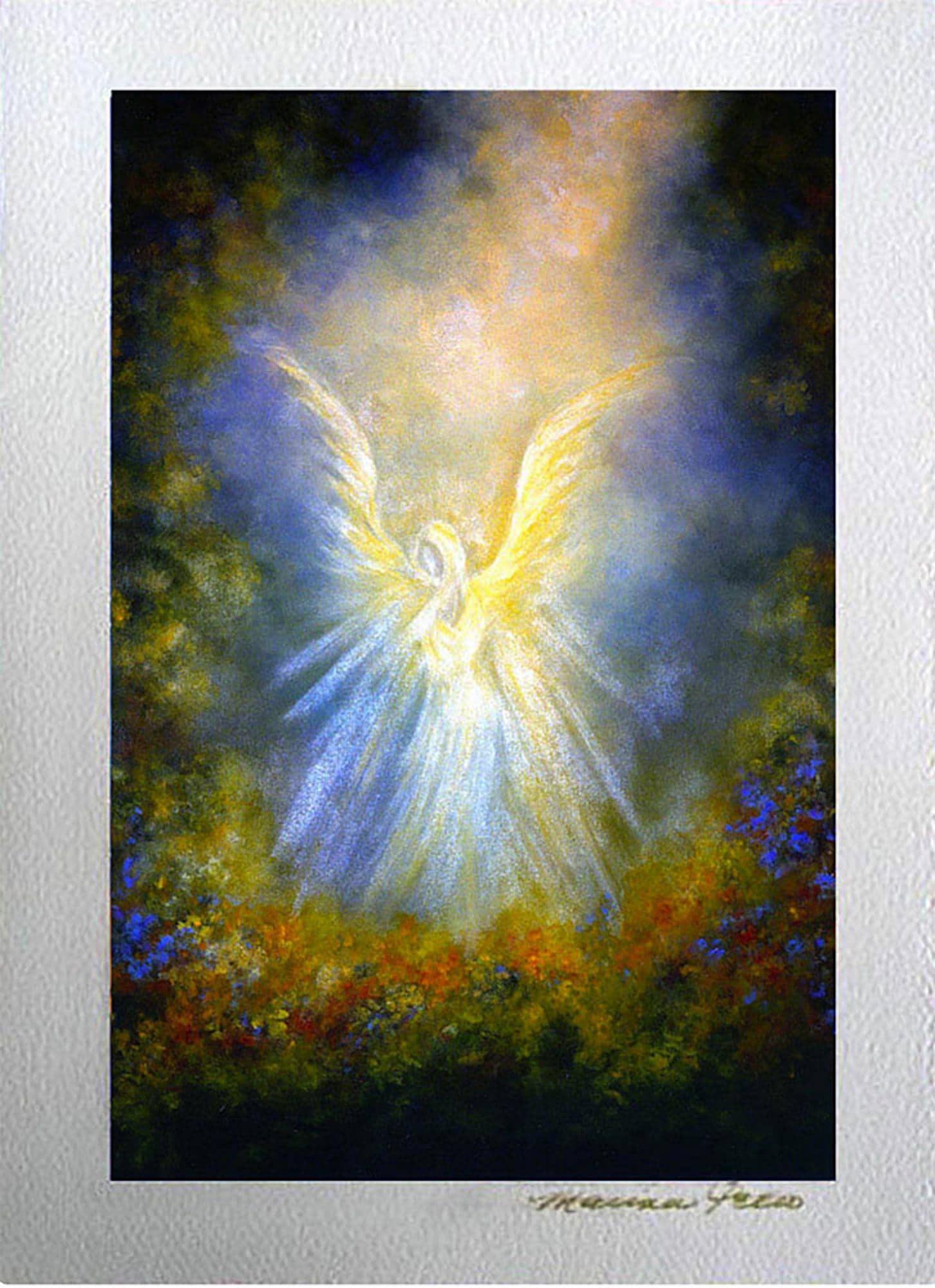Guardian Angel Card, Greeting Cards 5x7, Blank Card, Guardian Angel, Stationery, Angel, Spiritual, Fine Art Cards
