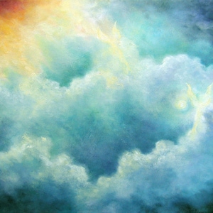 Guardian Angel Art Print | From Original Painting, Spiritual Gift, Religious Wall Decor, Angel Gift, Home Art