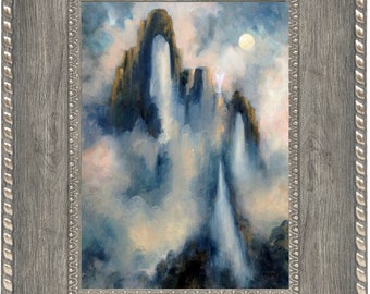 Angel Art Print Framed, Guardian Angel, Landscape, Spiritual Gift, Angel Gift, Religious Art