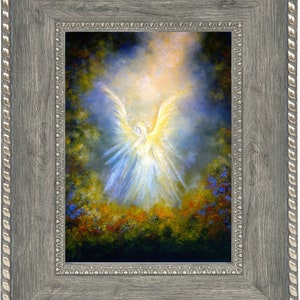 Angel Of Compassion Art Print Framed, Angel Art Print, Spiritual Religious Decor, Home Decor