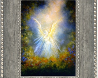 Angel Of Compassion Art Print Framed, Angel Art Print, Spiritual Religious Decor, Home Decor