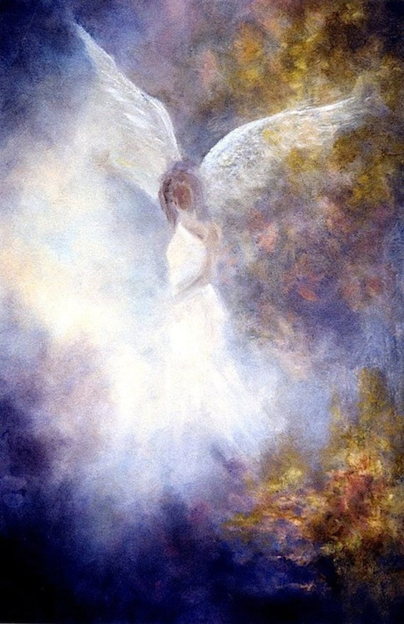 Guardian Angel Art Print Angel Print Framed Angel Art Etsy