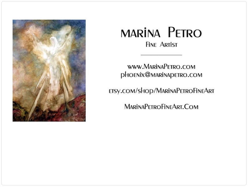 Angel Art Print Card | Spiritual Greeting, Encouragement Gift (5x7 inches) image 6