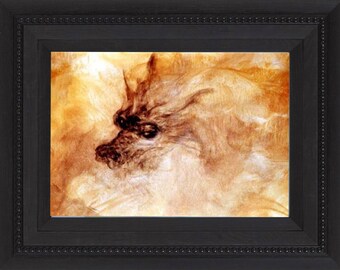 Dragon Art Print Framed, Dragon Painting Print, Year Of The Dragon, Wall Art, Home Decor