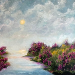 Original Landscape Oil Painting, Art, Ocean Coastal Painting, Lake Painting, Landscape Art, Wall Decor, Home Decor