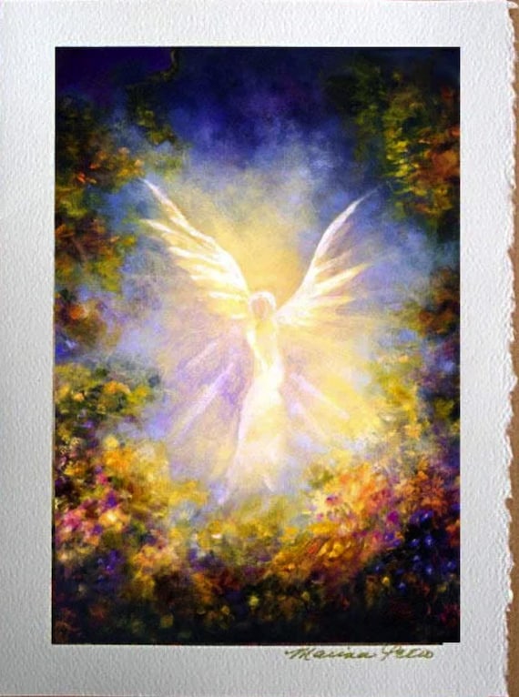 Angel Art Print Card | Spiritual Greeting, Encouragement Gift (5x7 inches)