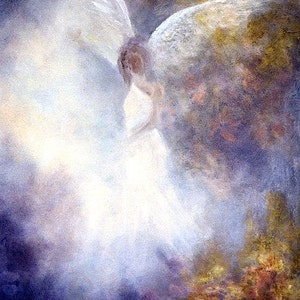 Guardian Angel Print, Angel Art, Angel Poster Print, Spiritual Gift, Angel, Home Decor