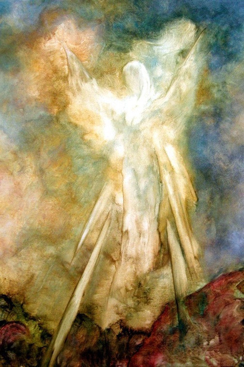 Angel Art Print Poster Wall Art Wall Decor Guardian Etsy