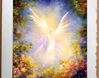 Angel Art Print Card, Art Card Blank card, Greeting Cards, Angel Print, Spiritual, Notecards,