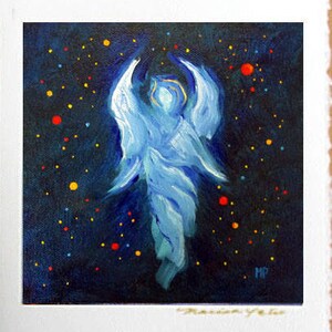 Engel Kunstdruck Karte | Schutzengel der Gnade | Leere spirituelle und religiöse Grußkarten | Durchdachtes spirituelles Geschenk