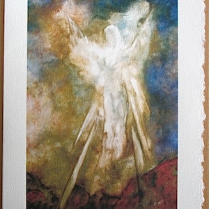 Angel Art, Art Card Blank card Greeting Cards, Angel Print, Spiritual, Greeting Cards, Fine Art Cards, Notecards