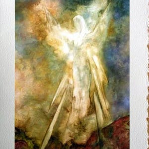 Angel Art Greeting Card | Spiritual Fine Art Blank Notecard | Unique Angel Prints for Any Occasion