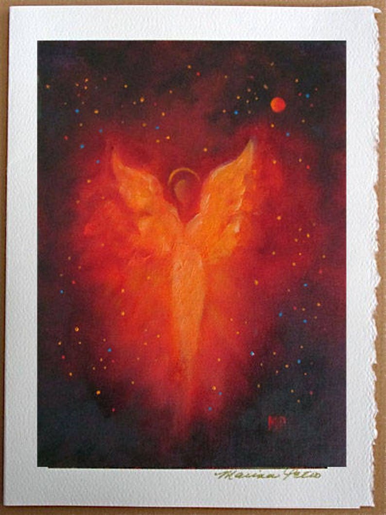 Angel Card Angel Art Print Card Blank Greeting Cards Angel Etsy